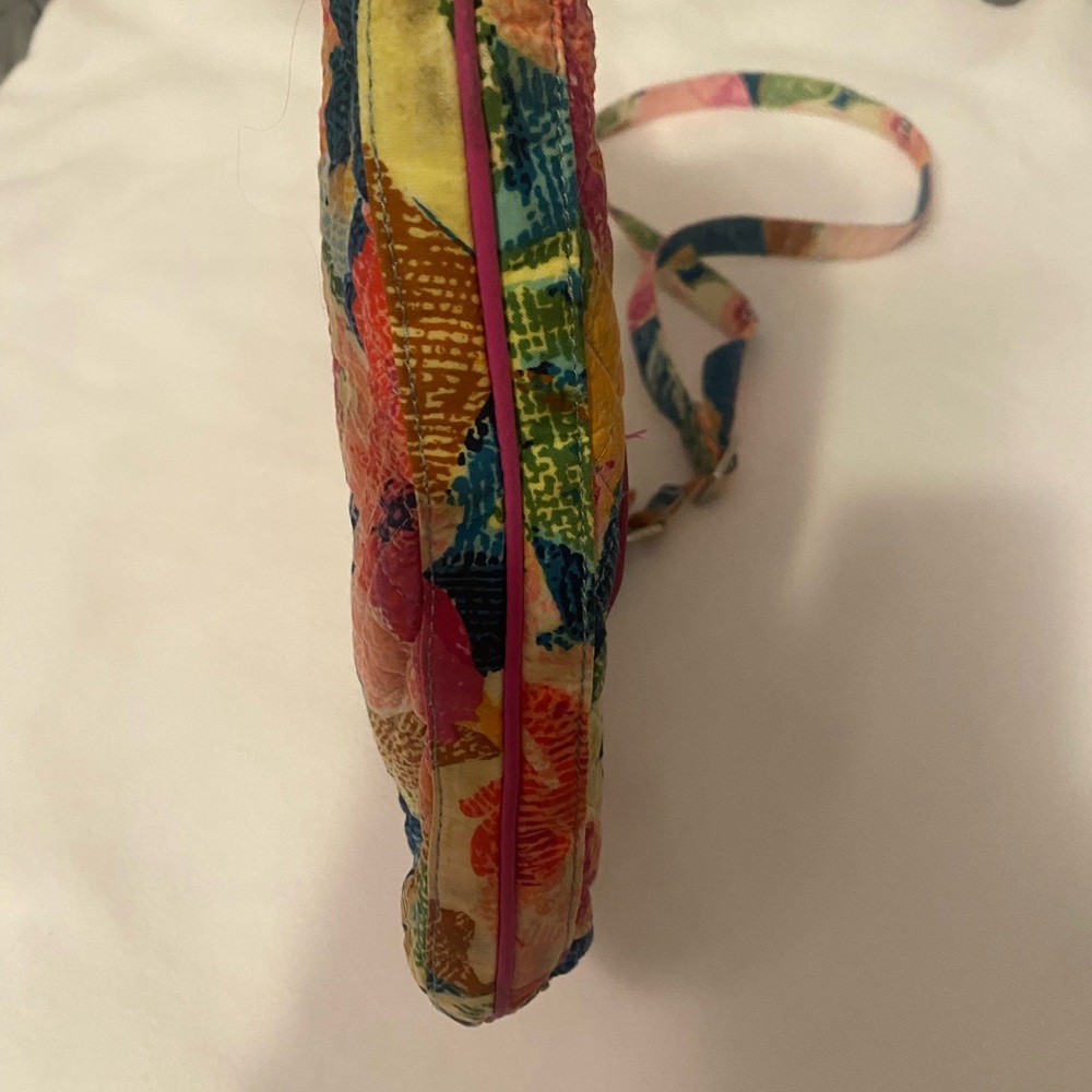 Vera Bradley Pink and Blue Crossbody Bag Vibrant Floral - Picture 3 of 10